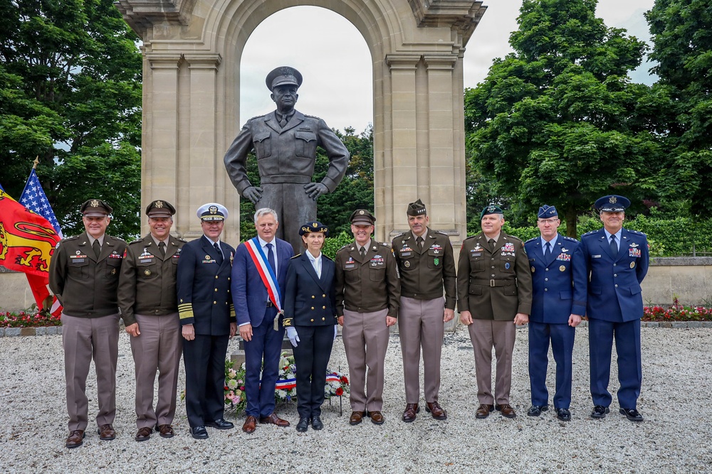 D-Day 81: U.S. Military Commanders visit General Eisenhower Statue in France 2025