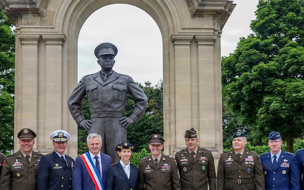 D-Day 81: U.S. Military Commanders visit General Eisenhower Statue in France 2025