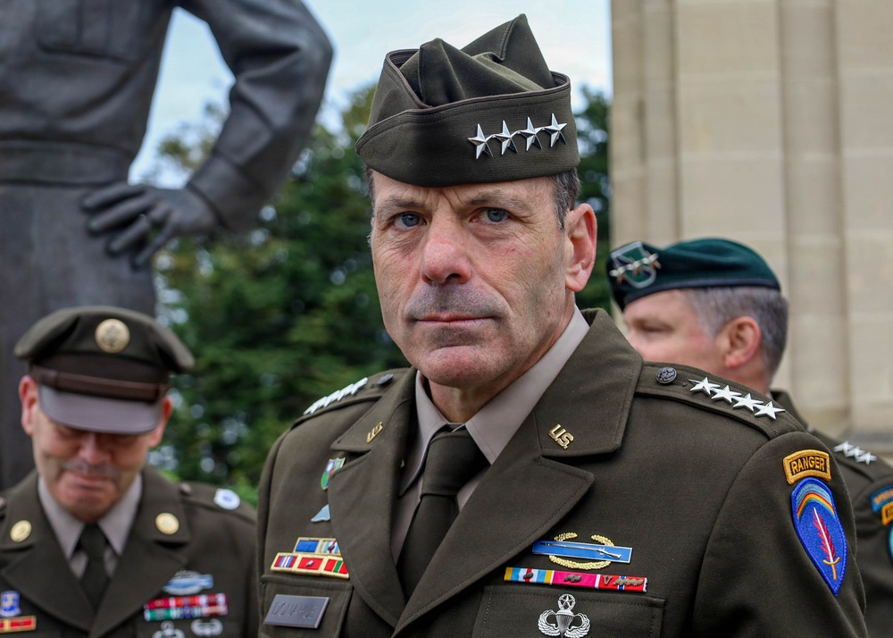 D-Day 81: U.S. Military Commanders visit General Eisenhower Statue in France 2025