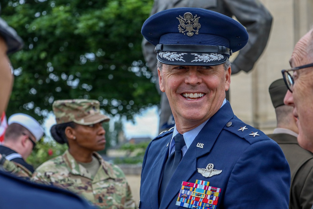 D-Day 81: U.S. Military Commanders visit General Eisenhower Statue in France 2025