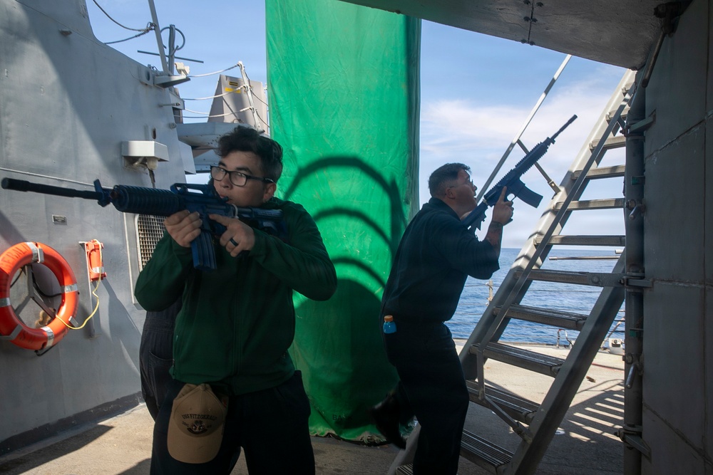 USS Fitzgerald (DDG 62) Daily Operations; VBSS Drill