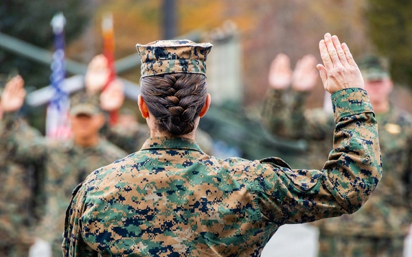 The Commandant, Gen. Eric M. Smith is the reviewing officer of OCC 250 Alpha and Delta Companies’ Graduation