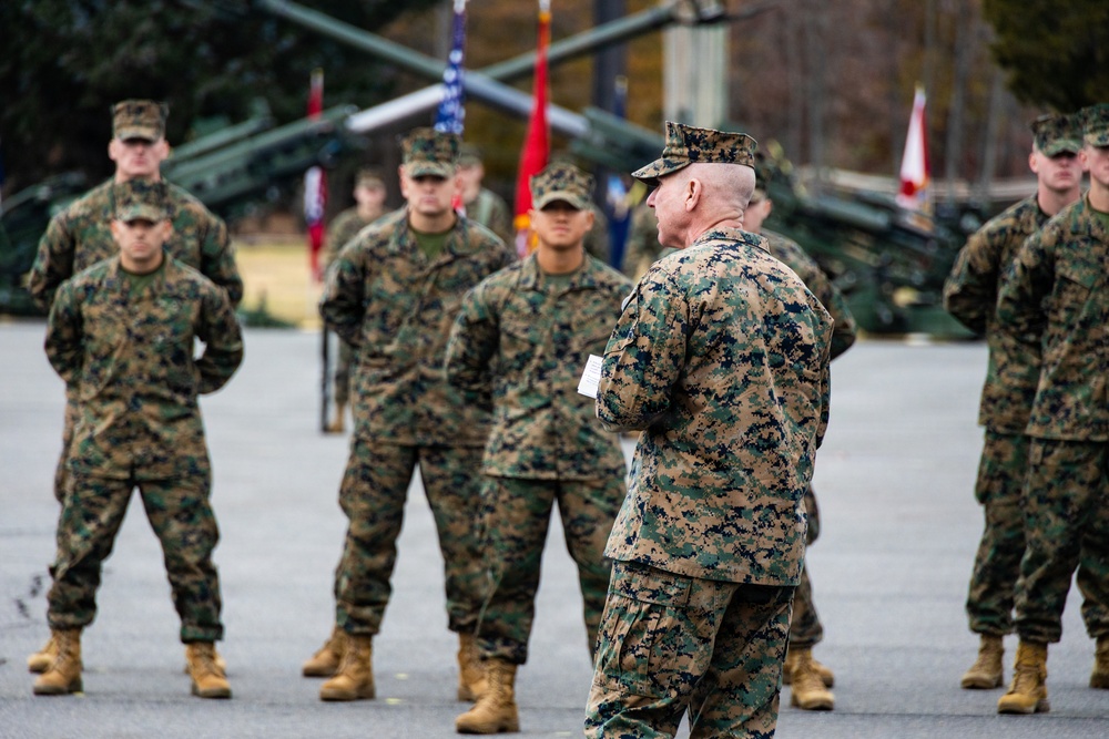 The Commandant, Gen. Eric M. Smith is the reviewing officer of OCC 250 Alpha and Delta Companies’ Graduation