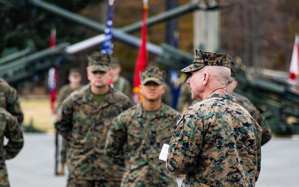 The Commandant, Gen. Eric M. Smith is the reviewing officer of OCC 250 Alpha and Delta Companies’ Graduation