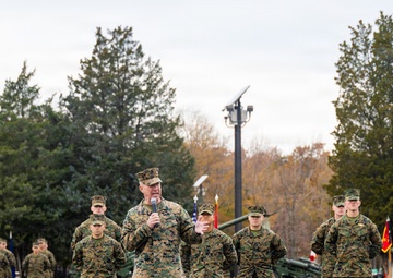 The Commandant, Gen. Eric M. Smith is the reviewing officer of OCC 250 Alpha and Delta Companies’ Graduation