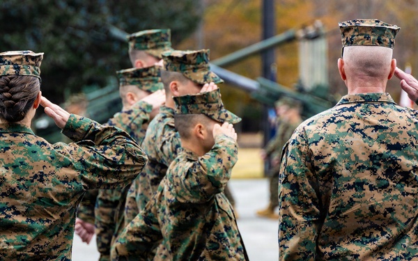 The Commandant, Gen. Eric M. Smith is the reviewing officer of OCC 250 Alpha and Delta Companies’ Graduation