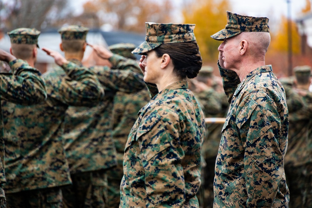 The Commandant, Gen. Eric M. Smith is the reviewing officer of OCC 250 Alpha and Delta Companies’ Graduation