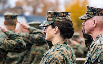 The Commandant, Gen. Eric M. Smith is the reviewing officer of OCC 250 Alpha and Delta Companies’ Graduation