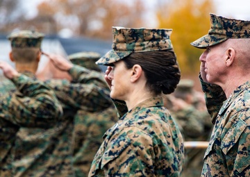 The Commandant, Gen. Eric M. Smith is the reviewing officer of OCC 250 Alpha and Delta Companies’ Graduation