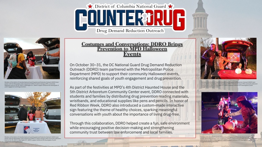 DCNG Counterdrug DDRO Brings Prevention to MPD Halloween Events Storyboard