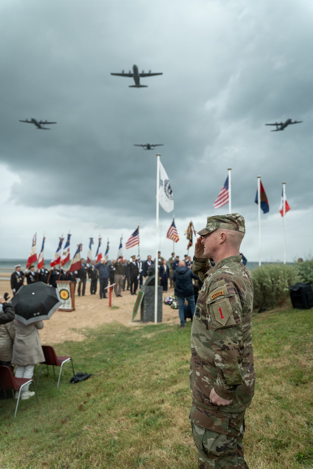 1st Infantry Division Soldiers Honor WWII Medic Charles Shay During D-Day 81 Ceremony in Normandy