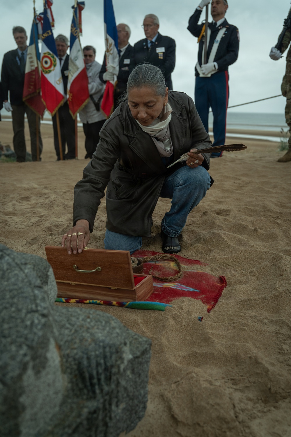 1st Infantry Division Soldiers Honor WWII Medic Charles Shay During D-Day 81 Ceremony in Normandy