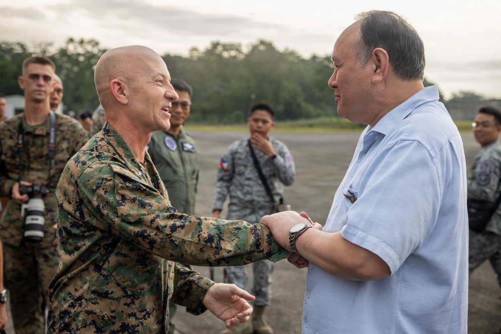 Philippines SecDef Teodoro, US Ambassador Carlson Visits Philippine Service Members, US Marines During Foreign Disaster Relief Operations