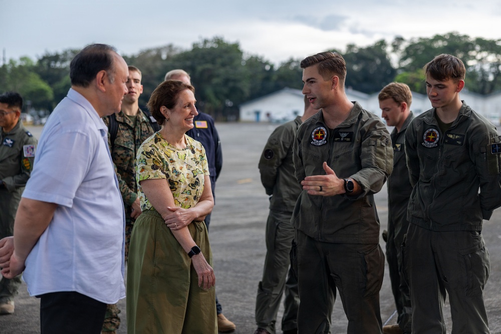 Philippines SecDef Teodoro, US Ambassador Carlson Visits Philippine Service Members, US Marines During Foreign Disaster Relief Operations
