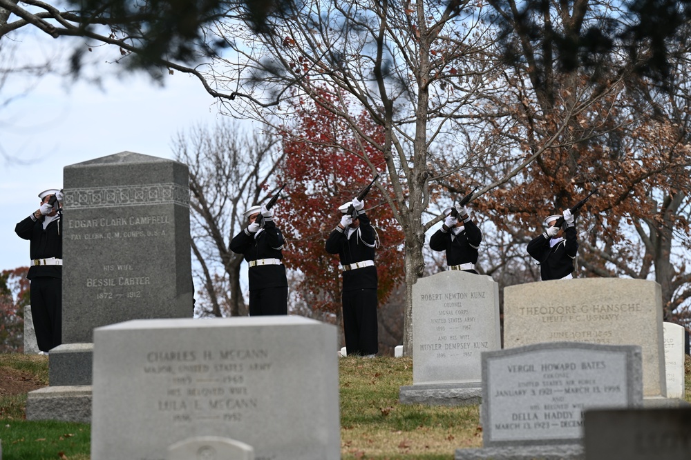 Funeral for U.S. Navy Capt. Thomas E. Scheurich at Arlington National Cemetery