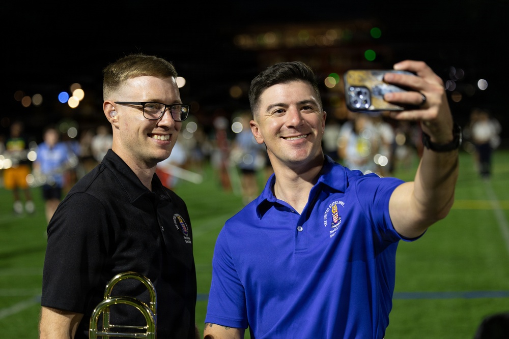 Cavalier Marching Band rehearsal