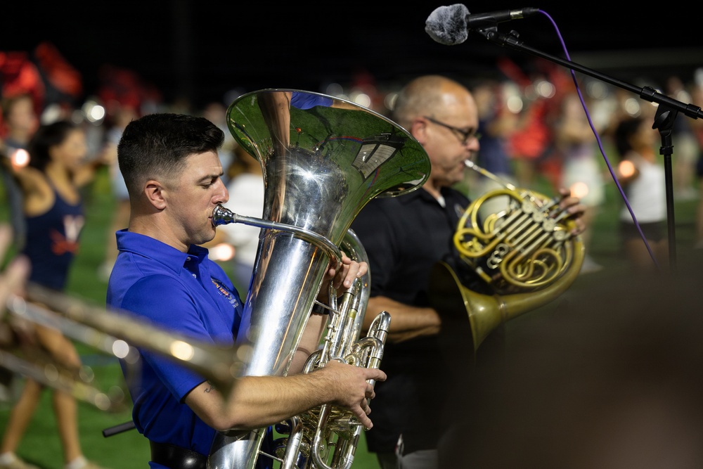 Cavalier Marching Band rehearsal