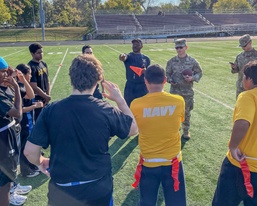 NTAG Northern Plains Sailros volunteer at a JROTC competition.