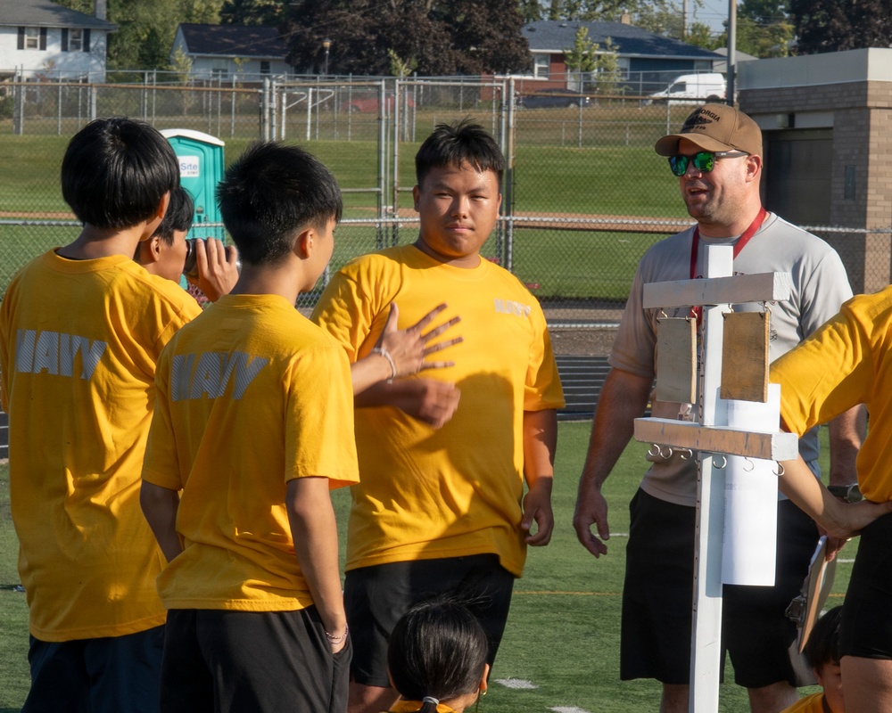NTAG Northern Plains Sailros volunteer at a JROTC competition.