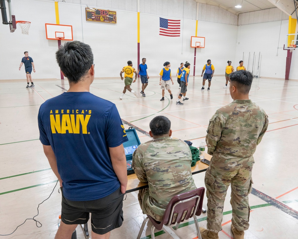 NTAG Northern Plains Sailros volunteer at a JROTC competition.