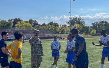NTAG Northern Plains Sailros volunteer at a JROTC competition.