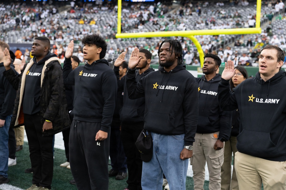 Jets vs. Browns Enlistment Ceremony