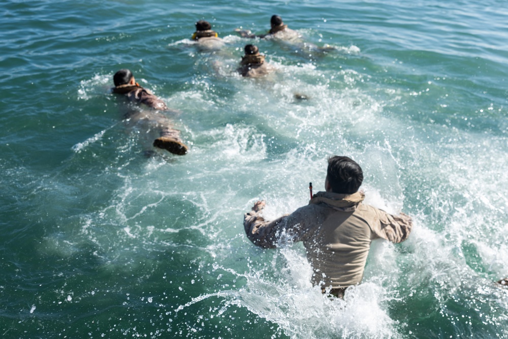 2nd Bn., 4th Marines, 3rd AA Bn conduct surf qualification