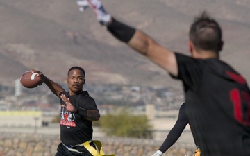 Fort Bliss Soldiers trade ranges for rushes during inaugural MWR Turkey Bowl