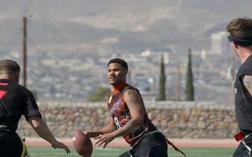 Fort Bliss Soldiers trade ranges for rushes during inaguaral MWR Turkey Bowl