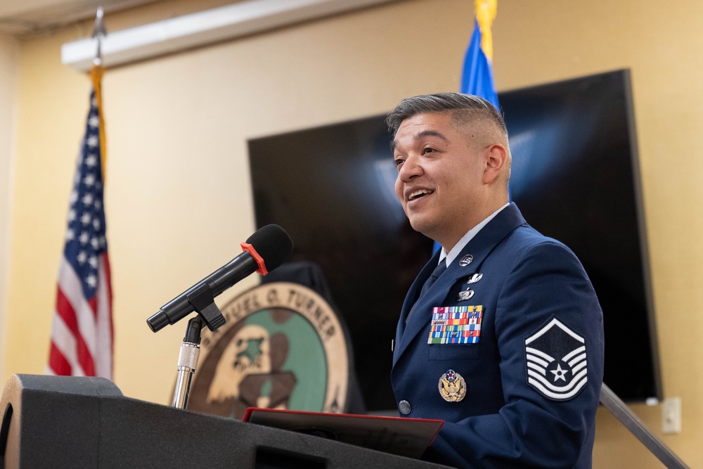 Ellsworth 28th FSS base functional and honor guard program manager speaks at ALS graduation