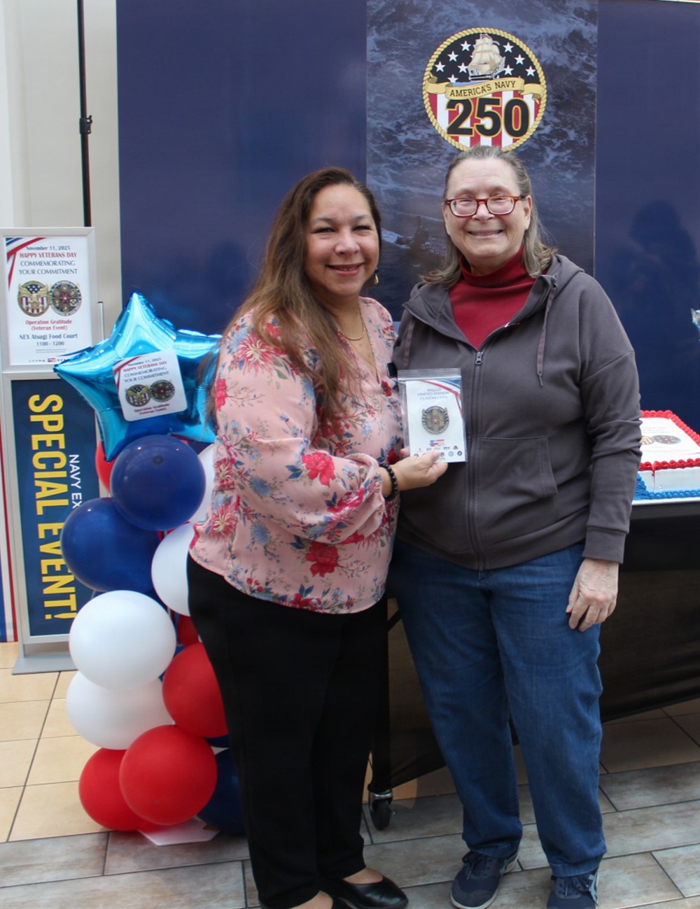 Veterans honored with a commemorative coin from the NEX