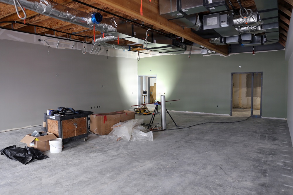 Renovation construction happening at the Snohomish Armory