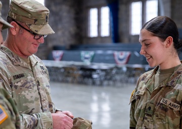 U.S. Army National Guard Soldiers with the 181st Field Artillery Regiment Promoted
