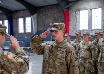 U.S. Army National Guard Soldiers with the 181st Field Artillery Regiment Promoted