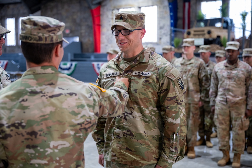 U.S. Army National Guard Soldiers with the 181st Field Artillery Regiment Promoted