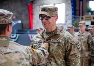 U.S. Army National Guard Soldiers with the 181st Field Artillery Regiment Promoted