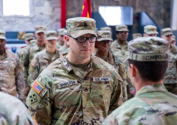 U.S. Army National Guard Soldiers with the 181st Field Artillery Regiment Promoted