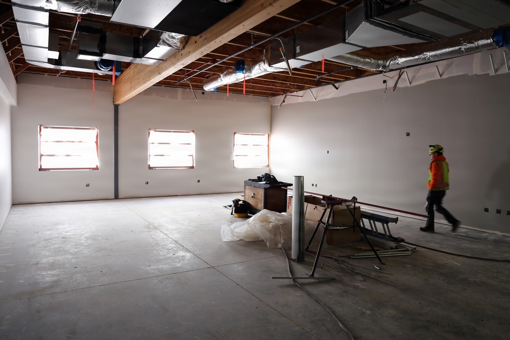 Renovation construction happening at the Snohomish Armory