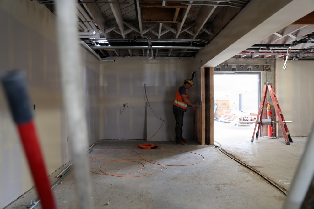 Renovation construction happening at the Snohomish Armory