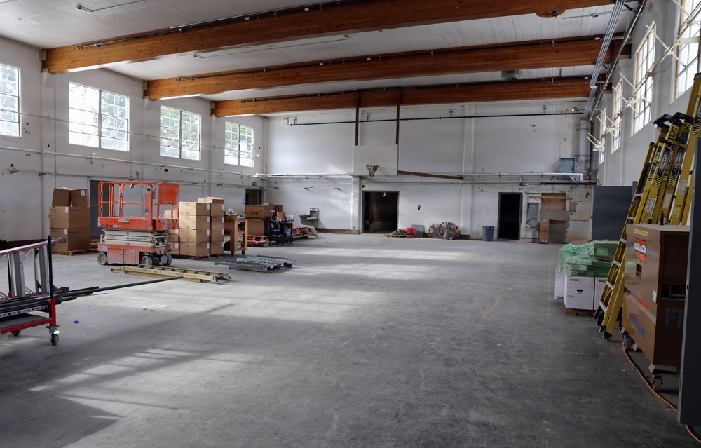 Renovation construction happening at the Snohomish Armory