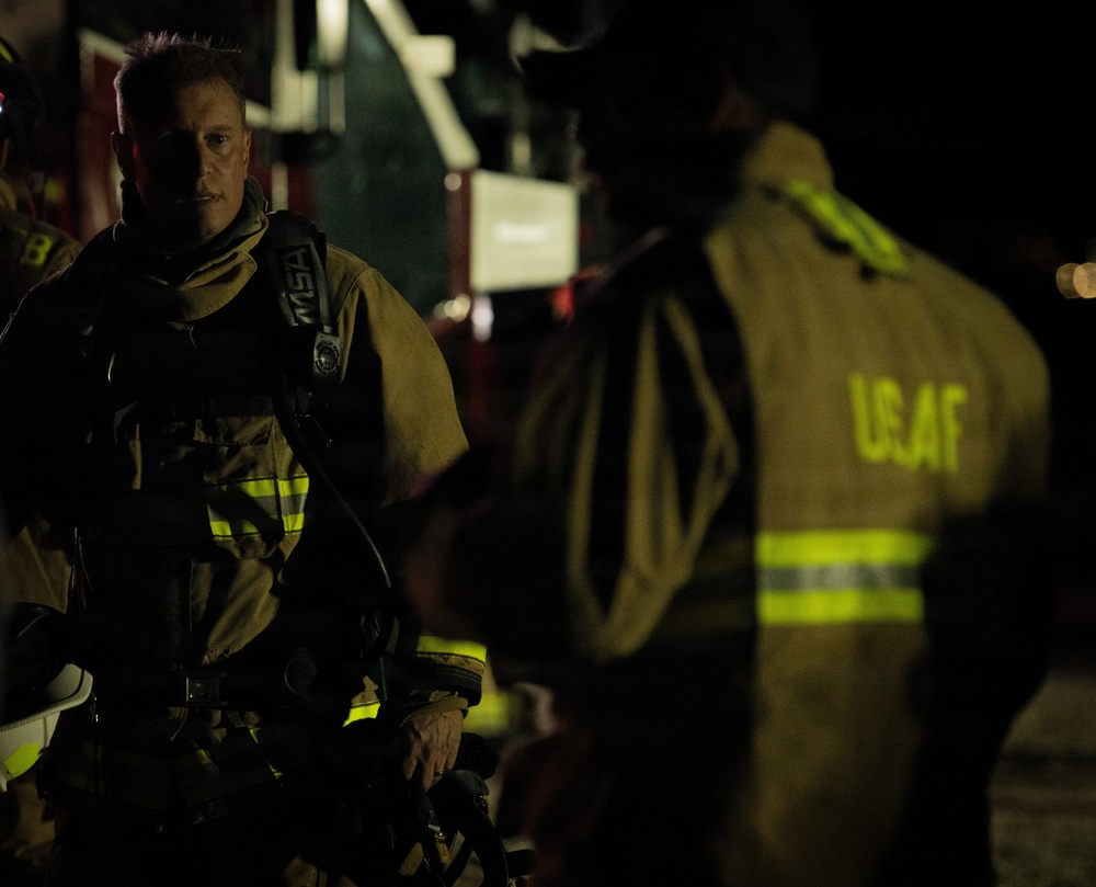 Edwards Air Force Base Aircraft Night Fire Training