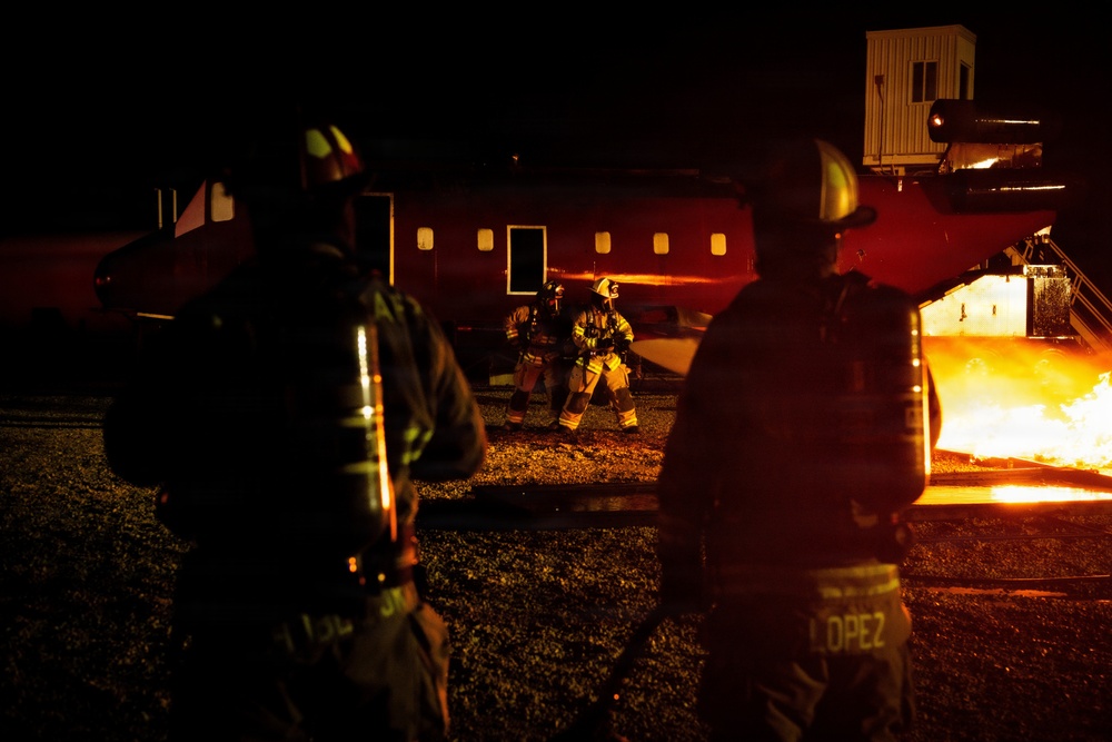 Edwards Air Force Base Aircraft Night Fire Training