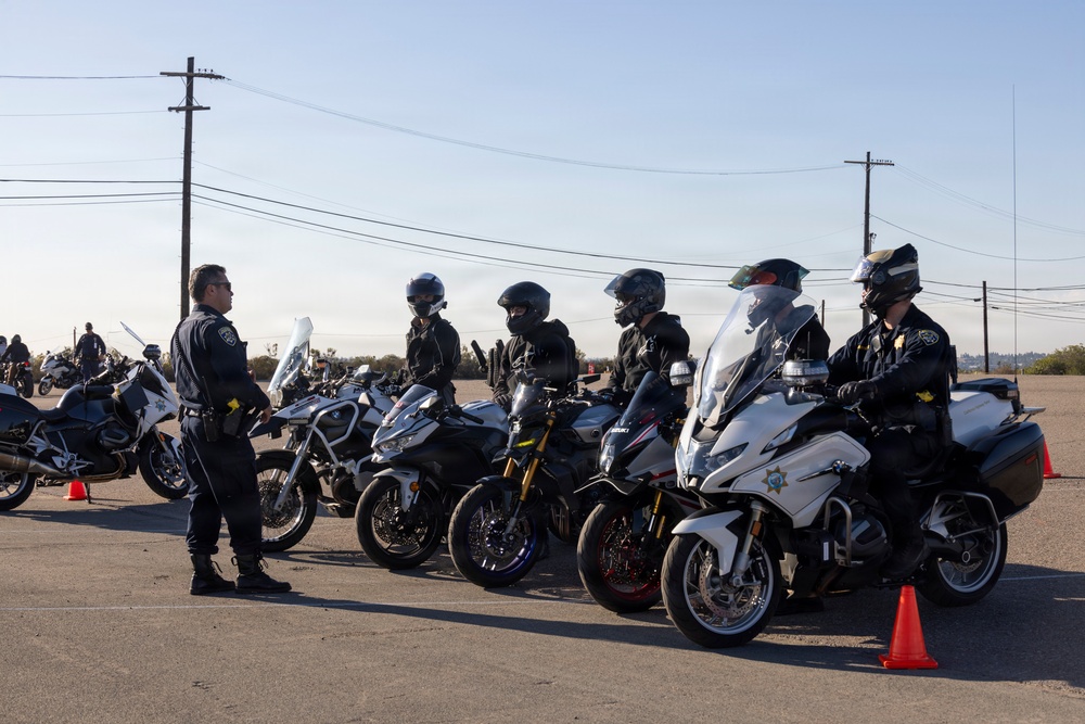 California Highway Patrol Instructs Motorcycle Course for Service Members on MCAS Miramar