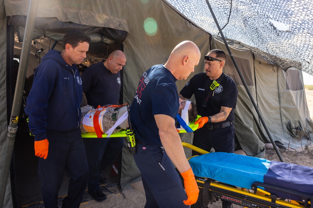 JTF-SB Sailors Conduct Casualty Exchange Training with MCAS Yuma EMS