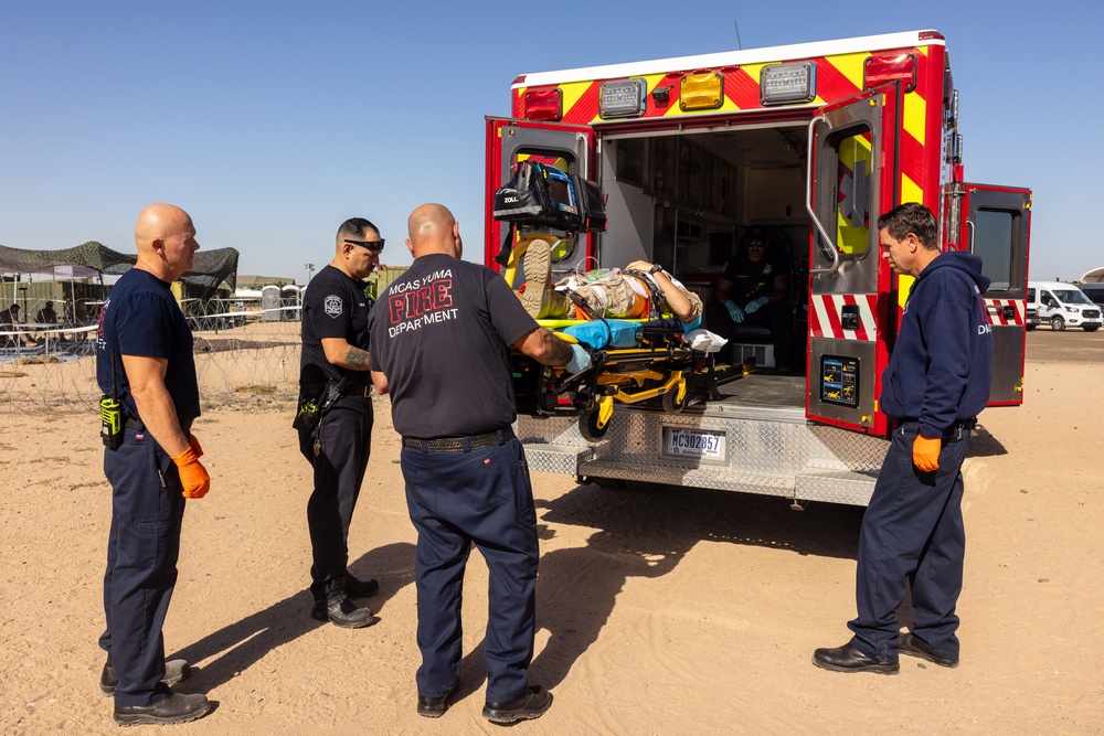 JTF-SB Sailors Conduct Casualty Exchange Training with MCAS Yuma EMS