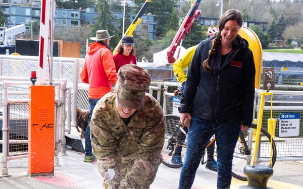 New Large Lock Center Gates Installed at Chittenden Locks