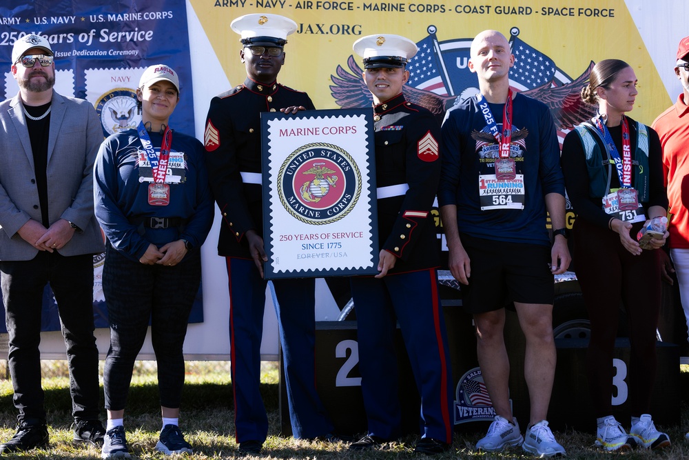Marine Corps 250th Stamp Dedicated at Armed Forces Run in Jacksonville