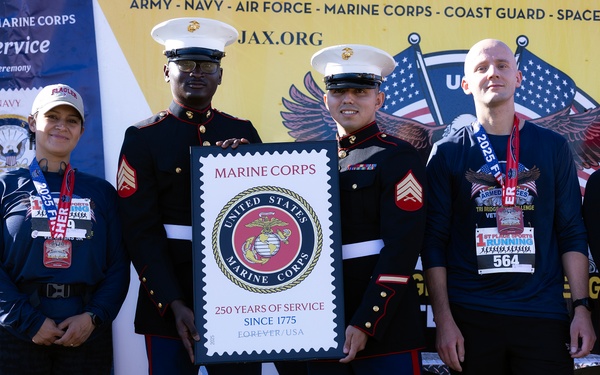 Marine Corps 250th Stamp Dedicated at Armed Forces Run in Jacksonville