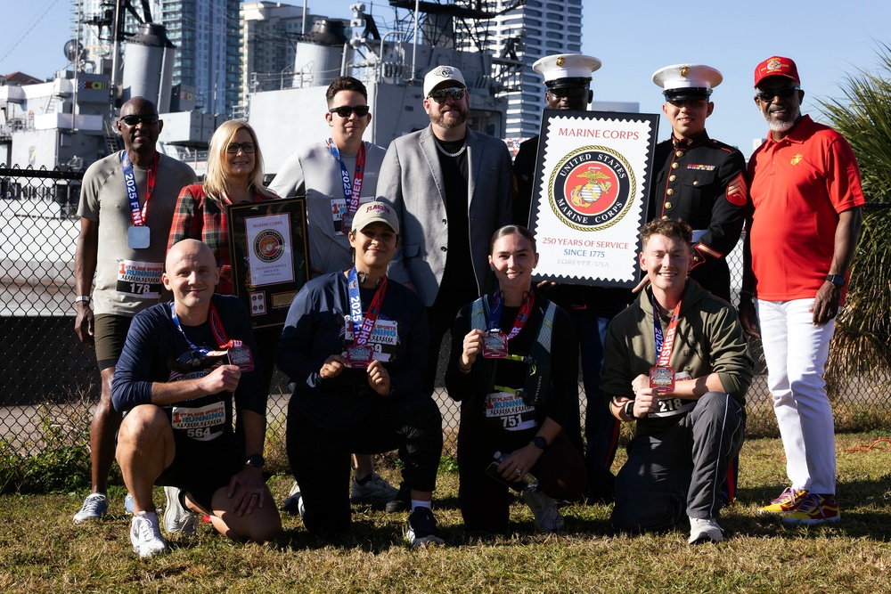 Marine Corps 250th Stamp Dedicated at Armed Forces Run in Jacksonville