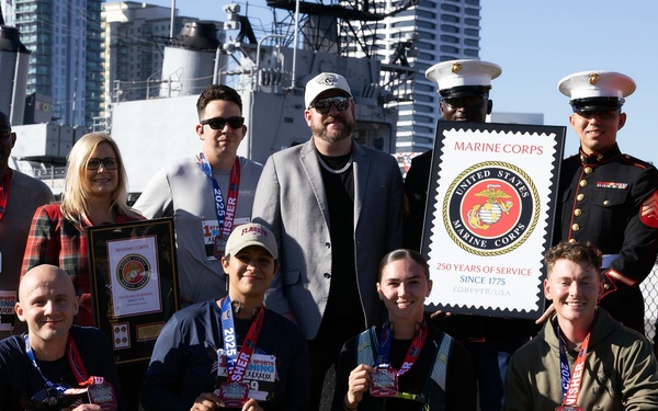 Marine Corps 250th Stamp Dedicated at Armed Forces Run in Jacksonville